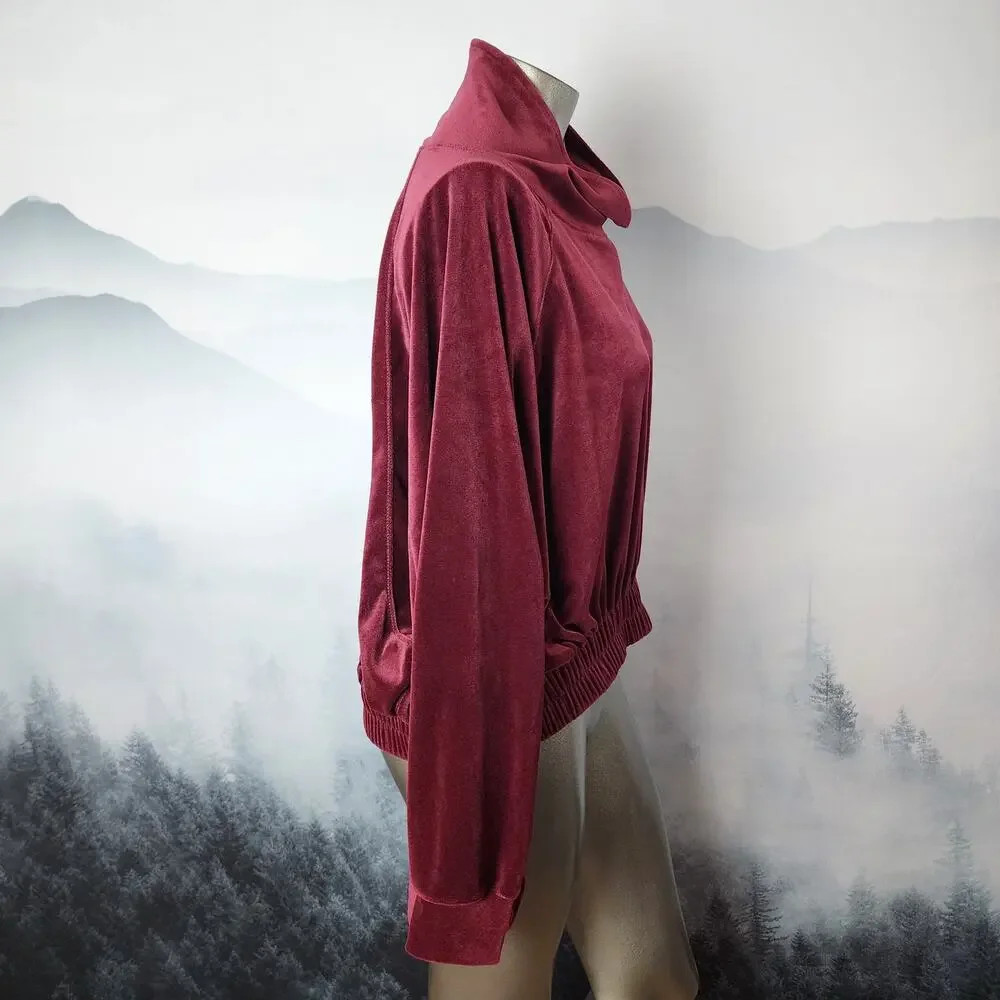 Anthropologie Daily Practice Side-Tie Velvet Pullover | Women's Small